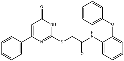 2-[(4-hydroxy-6-phenyl-2-pyrimidinyl)sulfanyl]-N-(2-phenoxyphenyl)acetamide Struktur