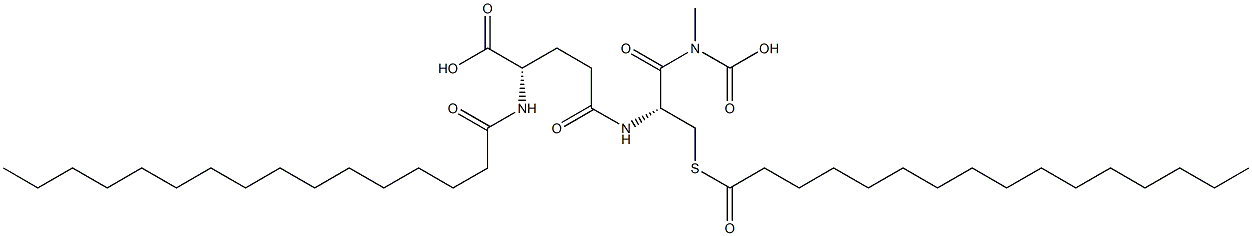 N-Palmitoyl-L-γGlu-S-palmitoyl-L-Cys-Gly-OH Struktur