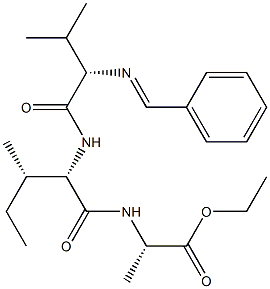 N-(Phenylmethylene)-L-Val-L-Ile-L-Ala-OEt Struktur