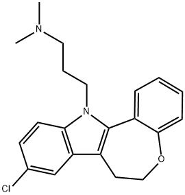 9-Chloro-6,7-dihydro-N,N-dimethyl-12H-[1]benzoxepino[5,4-b]indole-12-propan-1-amine Struktur