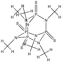 2,4,6,8,9,10-Hexamethyl-2,4,6,8,9,10-hexaaza-1,3,5,7-tetraphosphatricyclo[3.3.1.13,7]decane1,3,5,7-tetrasulfide Struktur