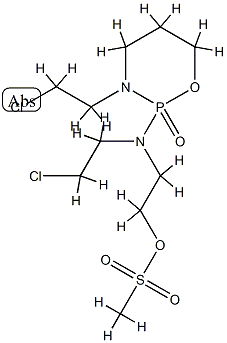 N,3-bis(2-chloroethyl)-N-(2-methylsulfonyloxyethyl)-2-oxo-1-oxa-3-aza- 2$l^{5}-phosphacyclohexan-2-amine Struktur