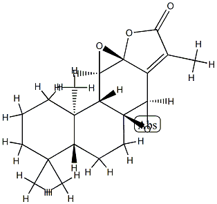 (4aR,6aS,7aβ,10aR)-1,2,3,4,4aα,5,6,11aβ,11bα,11c-デカヒドロ-4,4,8,11cβ-テトラメチルビスオキシレノ[1,10a:3,4]フェナントロ[3,2-b]フラン-9(7aH)-オン 化學(xué)構(gòu)造式