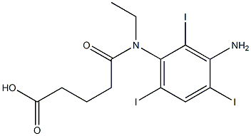 Pentanoic acid, 5-((3-amino-2,4,6-triiodophenyl)ethylamino)-5-oxo- (9C I) Struktur