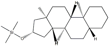 16β-Trimethylsilyloxy-5α-androstane Struktur