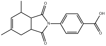 4-(4,6-dimethyl-1,3-dioxo-1,3,3a,4,7,7a-hexahydro-2H-isoindol-2-yl)benzoic acid Struktur