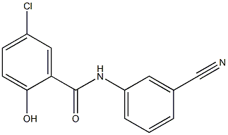 5-chloro-N-(3-cyanophenyl)-2-hydroxybenzamide Struktur