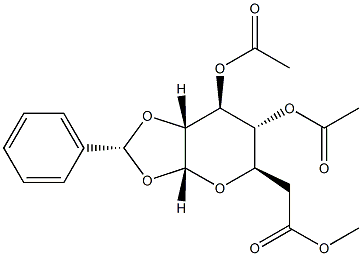 1-O,2-O-[(R)-Benzylidene]-α-D-glucopyranose triacetate Struktur