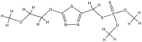 dimethoxy-[[5-(2-methoxyethoxy)-1,3,4-thiadiazol-2-yl]methylsulfanyl]- sulfanylidene-phosphorane Struktur