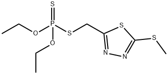 diethoxy-[(5-methylsulfanyl-1,3,4-thiadiazol-2-yl)methylsulfanyl]-sulf anylidene-phosphorane Struktur