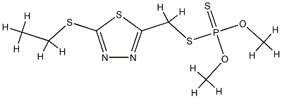 (5-ethylsulfanyl-1,3,4-thiadiazol-2-yl)methylsulfanyl-dimethoxy-sulfan ylidene-phosphorane Struktur