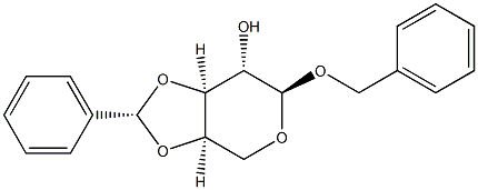 Benzyl 3-O,4-O-[(S)-benzylidene]-α-D-arabinopyranoside Struktur