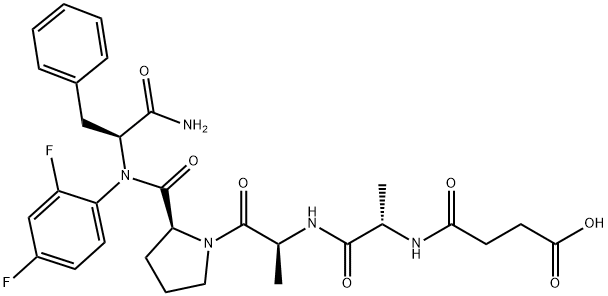 Suc-AAPF-2,4-difluoroanilide Struktur