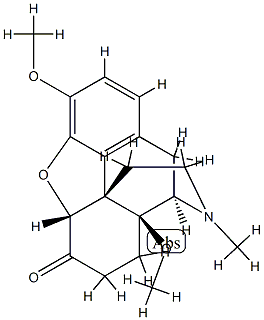 3,14-Dimethoxy-17-methyl-4,5α-epoxymorphinan-6-one Struktur