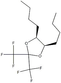 4α,5α-Dibutyl-2,2-bis(trifluoromethyl)-1,3-dioxolane Struktur