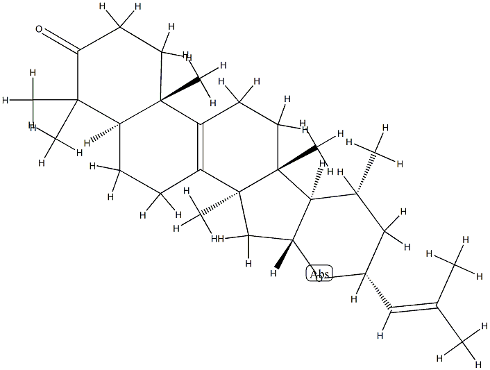 (23R)-16α,23-Epoxy-5α-lanosta-8,24-dien-3-one Struktur