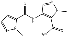 1H-Pyrazole-5-carboxamide,1-methyl-4-[[(1-methyl-1H-pyrazol-5- Struktur