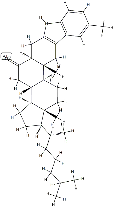 5'-Methyl-1'H-5α-cholest-2-eno[3,2-b]indol-6-one Struktur