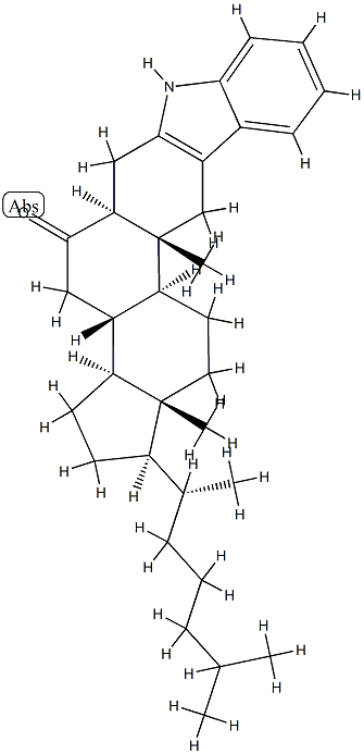 1'H-5α-Cholest-2-eno[3,2-b]indol-6-one Struktur