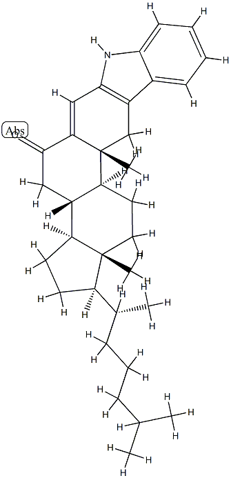 1'H-Cholest-2-eno[3,2-b]indol-4-en-6-one Struktur