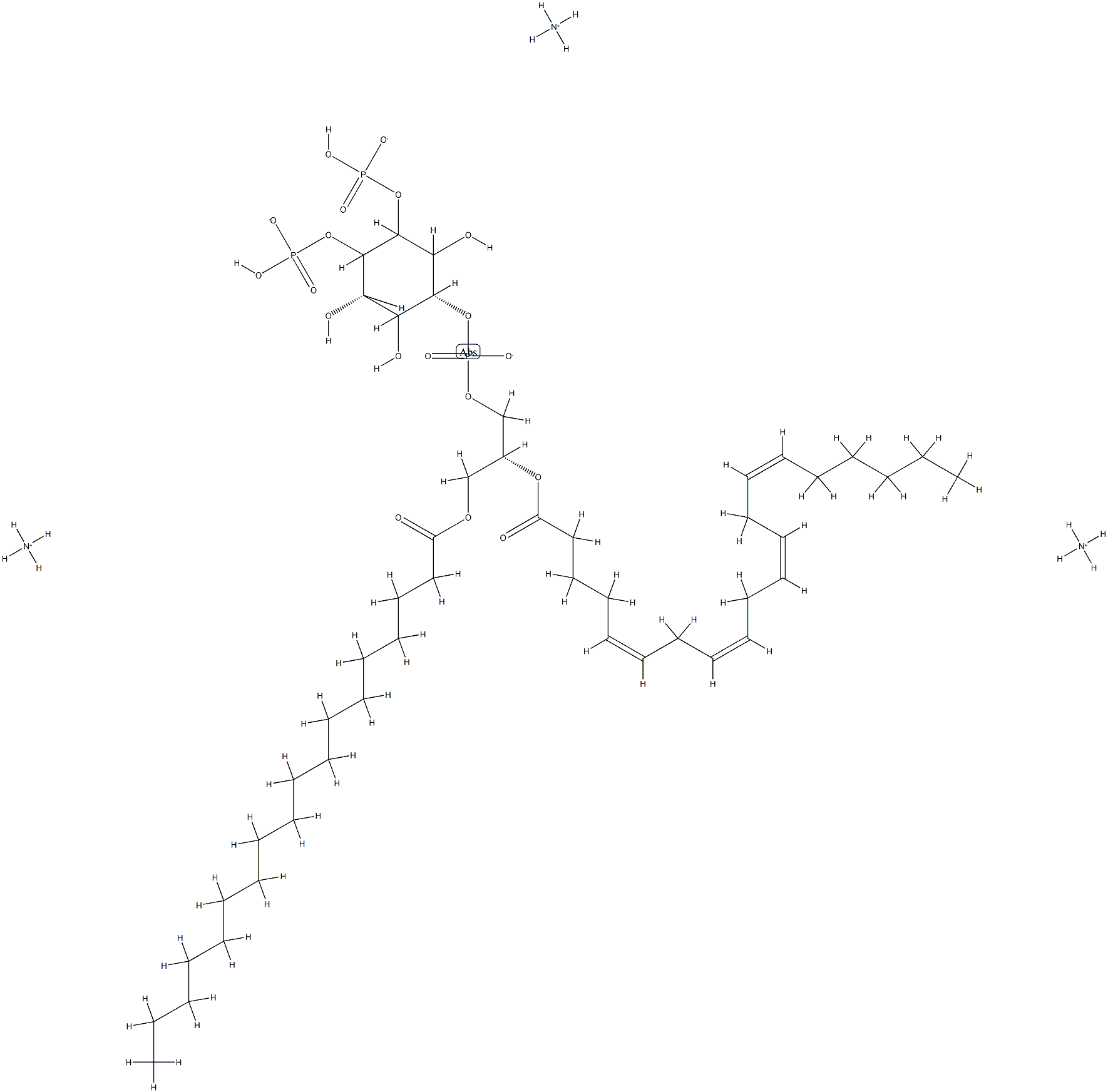 L-α-phosphatidylinositol-4,5-bisphosphate (Brain, Porcine) (aMMoniuM salt) Struktur