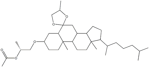 3β-[2-(Acetyloxy)propoxy]-5α-cholestan-6-one 1,2-propanediyl acetal Struktur