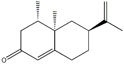 (-)-nootkatone,5,6-dimethyl-8-isopropenylbicyclo[4.4.0]dec-1-en-3-one Struktur