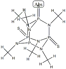 2,4,6,8,9,10-Hexamethyl-2,4,6,8,9,10-hexaaza-1,3,5,7-tetraphosphatricyclo[3.3.1.13,7]decane1,3,5-trissulfide Struktur