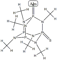 2,4,6,8,9,10-Hexamethyl-2,4,6,8,9,10-hexaaza-1,3,5,7-tetraphosphatricyclo[3.3.1.13,7]decane1,3-disulfide Struktur