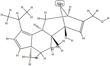 (3aS)-3aβ,4,5,5a,6,9β,10,10aβ-Octahydro-6β-hydroxy-3a,5aα-dimethyl-1-isopropyl-6,9-epoxycyclohept[e]indene-8-methanol Struktur