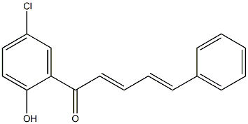 1-(5-chloro-2-hydroxyphenyl)-5-phenyl-2,4-pentadien-1-one Struktur