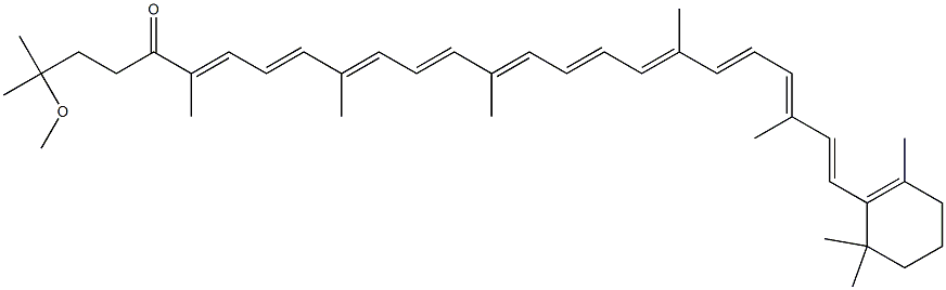 1',2'-Dihydro-1'-methoxy-β,ψ-caroten-4'-one Struktur