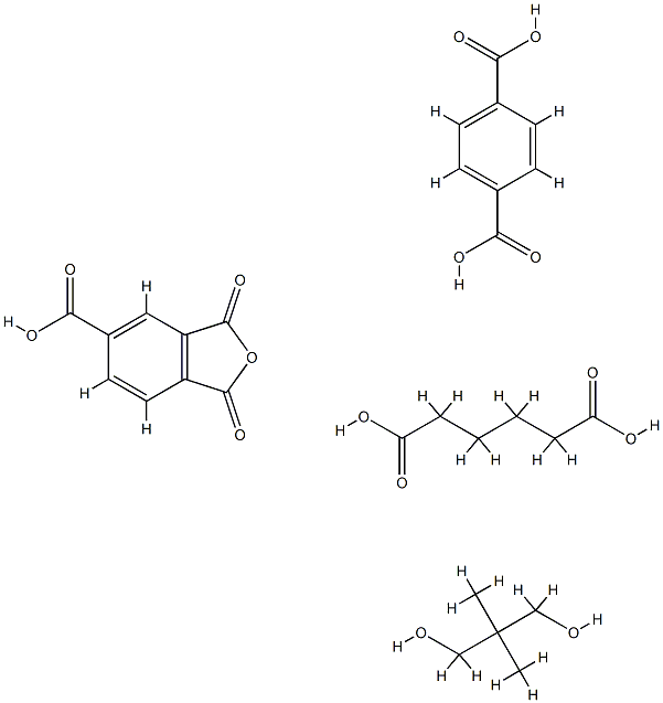 1,4-Benzenedicarboxylic acid, polymer with 1,3-dihydro-1,3-dioxo-5-isobenzofurancarboxylic acid, 2,2-dimethyl-1,3-propanediol and hexanedioic acid Struktur