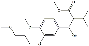 Ethyl 2-(hydroxy(4-Methoxy-3-(3-Methoxypropoxy)phenyl)Methyl)-3-Methylbutanoate Struktur