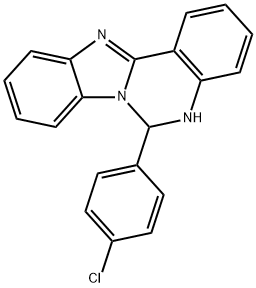 6-(4-chlorophenyl)-5,6-dihydrobenzo[4,5]imidazo[1,2-c]quinazoline Struktur