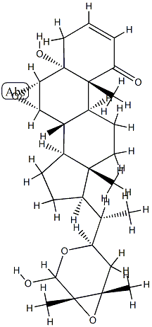 (22R,24S,25S,26R)-6α,7α:22,26:24,25-Triepoxy-5,26-dihydroxy-5α-ergost-2-en-1-one Struktur