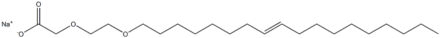 (Z)-Poly(oxy-1,2-ethanediyl), .alpha.-(carboxymethyl)-.omega.-(9-octadecenyloxy)-, sodium salt, Struktur