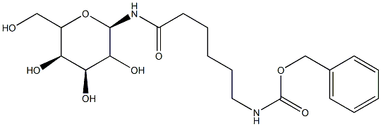 N-(ε-N-Benzyloxycarbonylamino)caproyl)-β-D-galactopyranosylamine Struktur