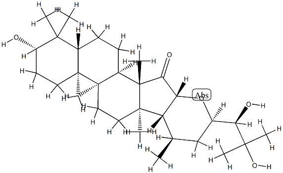 (23R,24R)-16β,23-Epoxy-3β,24,25-trihydroxy-9β,19-cyclo-5α-lanostan-15-one Struktur