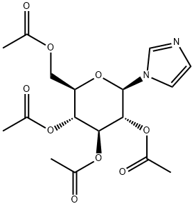 1-(2,3,4,6-tetra-O-acetyl-β-D-glucopyranosyl)imidazole Struktur