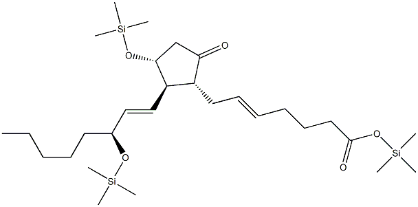 (5Z,11α,13E,15S)-9-Oxo-11,15-bis[(trimethylsilyl)oxy]prosta-5,13-dien-1-oic acid trimethylsilyl ester Struktur