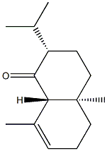 (2S)-3,4,4a,5,6,8aβ-Hexahydro-4aα,8-dimethyl-2α-isopropylnaphthalen-1(2H)-one Struktur