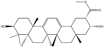 3β,21α-ジヒドロキシオレアナ-11,13(18)-ジエン-29-酸 化學構造式