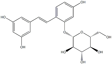 オキシレスベラトロール2-O-β-D-グルコピラノシド 化學構(gòu)造式