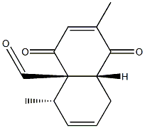 4a(4H)-Naphthalenecarboxaldehyde, 1,5,8,8a-tetrahydro-2,5-dimethyl-1,4-dioxo-, (4aR,5R,8aS)-rel- (9CI) Struktur