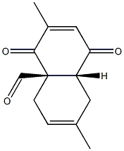 4a(4H)-Naphthalenecarboxaldehyde, 1,5,8,8a-tetrahydro-3,7-dimethyl-1,4-dioxo-, (4aR,8aS)-rel- (9CI) Struktur