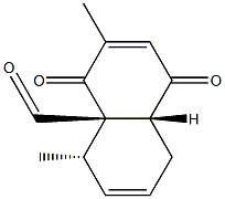 4a(4H)-Naphthalenecarboxaldehyde, 1,5,8,8a-tetrahydro-3,5-dimethyl-1,4-dioxo-, (4aR,5R,8aS)-rel- (9CI) Struktur