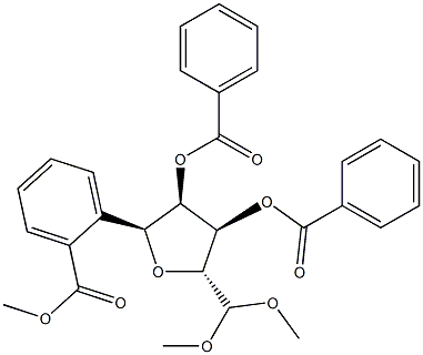 2,5-Anhydro-3-O,4-O,6-O-tribenzoyl-L-talose dimethyl acetal Struktur