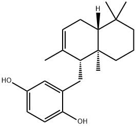 1,4-Benzenediol, 2[(1,4,4a,5,6,7,8,8a-octhydro-2,5,5,8a-trtramethyl-1-naphthalenyl]-, [1R-(1-alpha,-4 Struktur