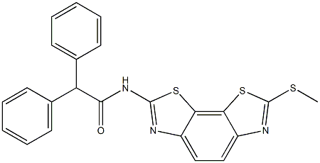 7-(Methylthio)-2-[(2,2-diphenylacetyl)amino]benzo[1,2-d:4,3-d′]bisthiazole Struktur